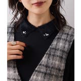 ビジュー付きシャギーカラーニットトップス | VIS  | 詳細画像22 