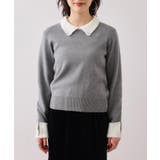 ビジュー付きシャギーカラーニットトップス | VIS  | 詳細画像24 