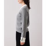 ビジュー付きシャギーカラーニットトップス | VIS  | 詳細画像25 