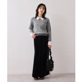 ビジュー付きシャギーカラーニットトップス | VIS  | 詳細画像9 