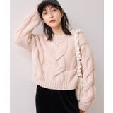 ピンク(63) | ケーブルコンパクトニット | VIS 