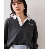 ワンポイント刺繍ポロニットプルオーバー | VIS  | 詳細画像3 