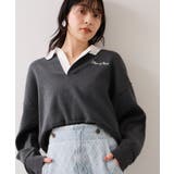 ワンポイント刺繍ポロニットプルオーバー | VIS  | 詳細画像6 