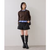 【美得】フリル襟ドッキングニットカーディガントップス | VIS  | 詳細画像23 