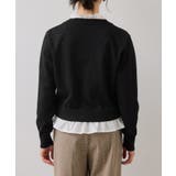 【美得】フリル襟ドッキングニットカーディガントップス | VIS  | 詳細画像30 