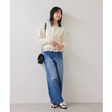 【美得】フリル襟ドッキングニットカーディガントップス | VIS  | 詳細画像4 