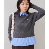 チャコール(06) | ハイゲージケーブシャツドッキングプルオーバー | VIS