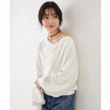 ワンポイント刺繍入りドレープスウェットプルオーバー | VIS  | 詳細画像1 
