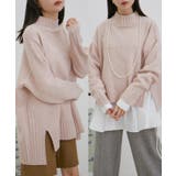 ピンク(63) | 【選べる着丈】ふわもこサイドスリットニット【洗える】 | VIS