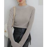 シルバー系(94) | ハイネックラメシアーニット | VIS