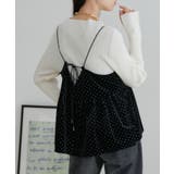 【選べる着丈】ラメドットベロアキャミトップス【洗える】 | VIS  | 詳細画像1 