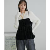 【選べる着丈】ラメドットベロアキャミトップス【洗える】 | VIS  | 詳細画像10 