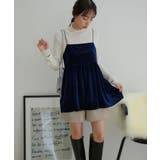 【選べる着丈】ラメドットベロアキャミトップス【洗える】 | VIS  | 詳細画像5 