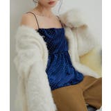 ネイビー系(41) | 【選べる着丈】ラメドットベロアキャミトップス【洗える】 | VIS 