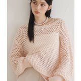 ピンク(63) | モヘアライクメッシュスパンコールニットプルオーバー | VIS 