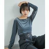 ラメプリントベロアロングTシャツ | VIS | 詳細画像8