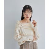 【2WAY】ミックスヤーンオフショルダーニット | VIS | 詳細画像11