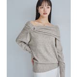 【2WAY】ミックスヤーンオフショルダーニット | VIS | 詳細画像13