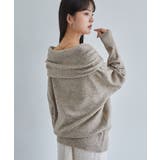 【2WAY】ミックスヤーンオフショルダーニット | VIS | 詳細画像14