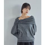 【2WAY】ミックスヤーンオフショルダーニット | VIS | 詳細画像16