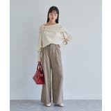 【2WAY】ミックスヤーンオフショルダーニット | VIS | 詳細画像6