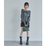 【2WAY】ミックスヤーンオフショルダーニット | VIS | 詳細画像9