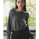 チャコール(06) | 【2WAY】ミックスヤーンオフショルダーニット | VIS