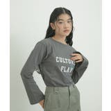 スタッズ×ロゴデザインロングTシャツ | VIS  | 詳細画像11 