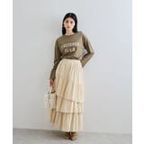 スタッズ×ロゴデザインロングTシャツ | VIS  | 詳細画像3 