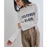 ホワイト系(11) | スタッズ×ロゴデザインロングTシャツ | VIS 