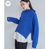 ブルー(44) | 【アンチピリング/洗える】サイドスリットニットプルオーバー【WEB限定カラー】 | VIS 