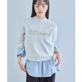 【静電気防止】【洗える】スウェットライクパールロゴニット | VIS  | 詳細画像28 
