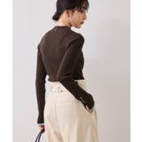 スリーブ釦アクセントリブニット/WEB限定FSサイズ・静電気防止 | VIS | 詳細画像13