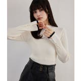 スリーブ釦アクセントリブニット/WEB限定FSサイズ・静電気防止 | VIS | 詳細画像2