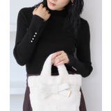 スリーブ釦アクセントリブニット/WEB限定FSサイズ・静電気防止 | VIS | 詳細画像24