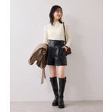 スリーブ釦アクセントリブニット/WEB限定FSサイズ・静電気防止 | VIS | 詳細画像4