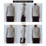 スリーブ釦アクセントリブニット/WEB限定FSサイズ・静電気防止 | VIS | 詳細画像42