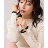 スリーブ釦アクセントリブニット/WEB限定FSサイズ・静電気防止 | VIS | 詳細画像5