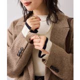 スリーブ釦アクセントリブニット/WEB限定FSサイズ・静電気防止 | VIS | 詳細画像7