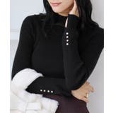 ブラック(01) | スリーブ釦アクセントリブニット/WEB限定FSサイズ・静電気防止 | VIS