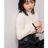 キナリ(16) | スリーブ釦アクセントリブニット/WEB限定FSサイズ・静電気防止 | VIS