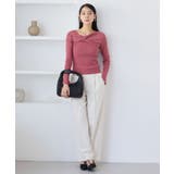 アシメねじれデザインリブニット | VIS | 詳細画像7