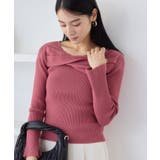 アシメねじれデザインリブニット | VIS | 詳細画像8