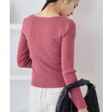 アシメねじれデザインリブニット | VIS | 詳細画像9