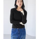 配色ダブルスリーブリブニット | VIS | 詳細画像10