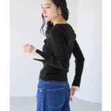 配色ダブルスリーブリブニット | VIS | 詳細画像9