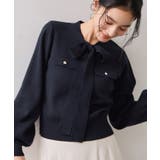 ネイビー系(41) | ニットリボン付きプルオーバー | VIS 