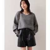 Vネックレースニットプルオーバー | VIS  | 詳細画像11 