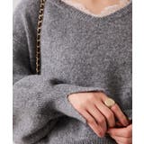 Vネックレースニットプルオーバー | VIS  | 詳細画像14 