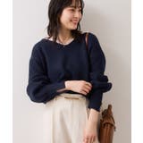 Vネックレースニットプルオーバー | VIS  | 詳細画像3 